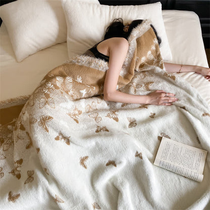 Faux Fur Butterfly Soft Throw Blanket - image 2