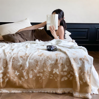 Faux Fur Butterfly Soft Throw Blanket - image 1