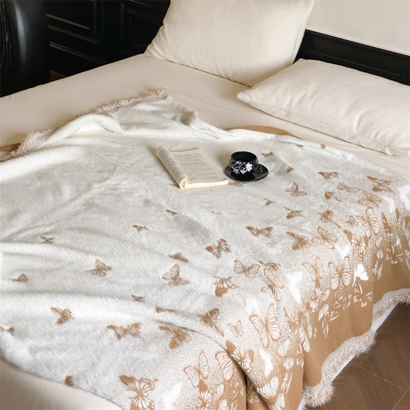 Faux Fur Butterfly Soft Throw Blanket - image 5