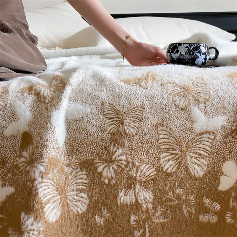 Faux Fur Butterfly Soft Throw Blanket - image 11