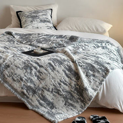 Faux Mink Ink Style Reversible Throw Blanket - 1pc pillowcase - 18 x 18" - image 1