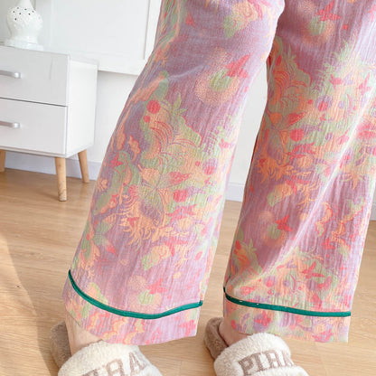 Plus-size Bright Cotton Gauze Pajama Set - image 10