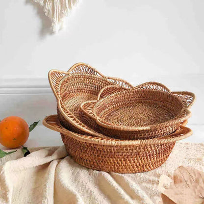Rattan Woven Fruit Bread Storage Basket - image 1