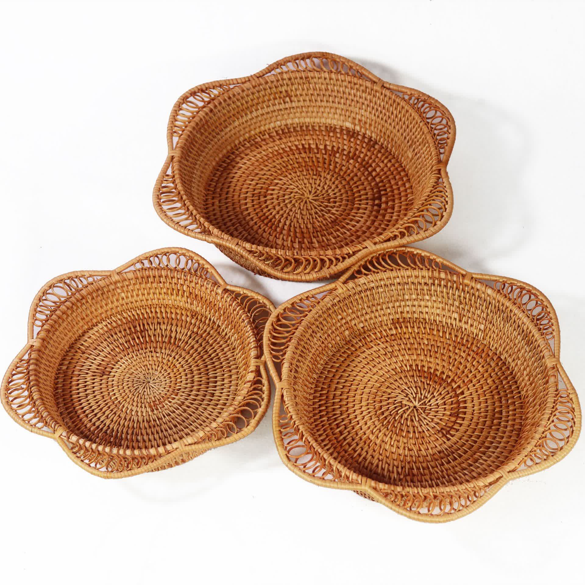 Rattan Woven Fruit Bread Storage Basket - image 3