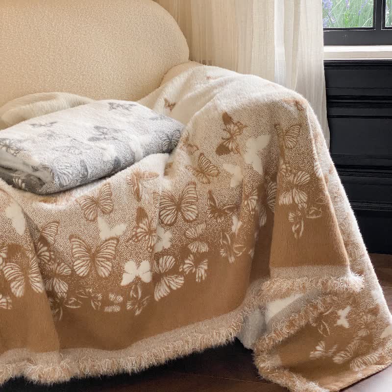 Faux Fur Butterfly Soft Throw Blanket - image 9