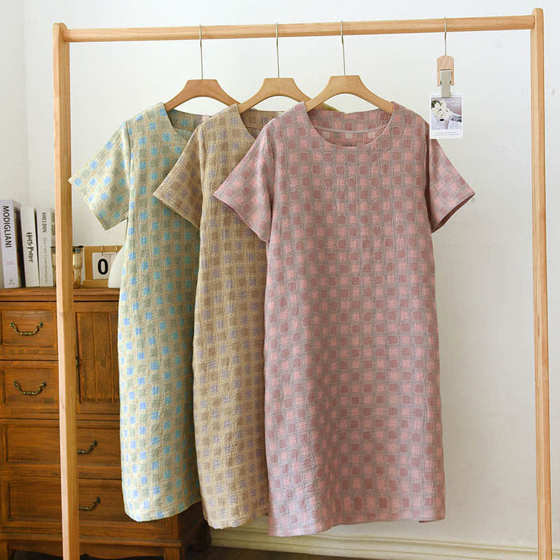 Pure Cotton Yarn-dyed Jacquard Nightdress - image 0