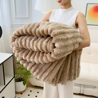 Reversible Warm Fleece Throw Blanket - image 9
