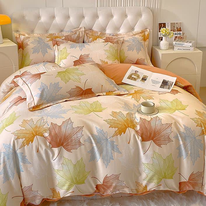 Maple Leaf Soft Brushed Cotton Bedding Set(4PCS) - image 2