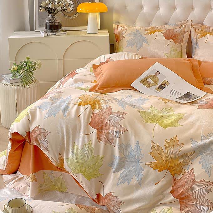Maple Leaf Soft Brushed Cotton Bedding Set(4PCS) - image 6