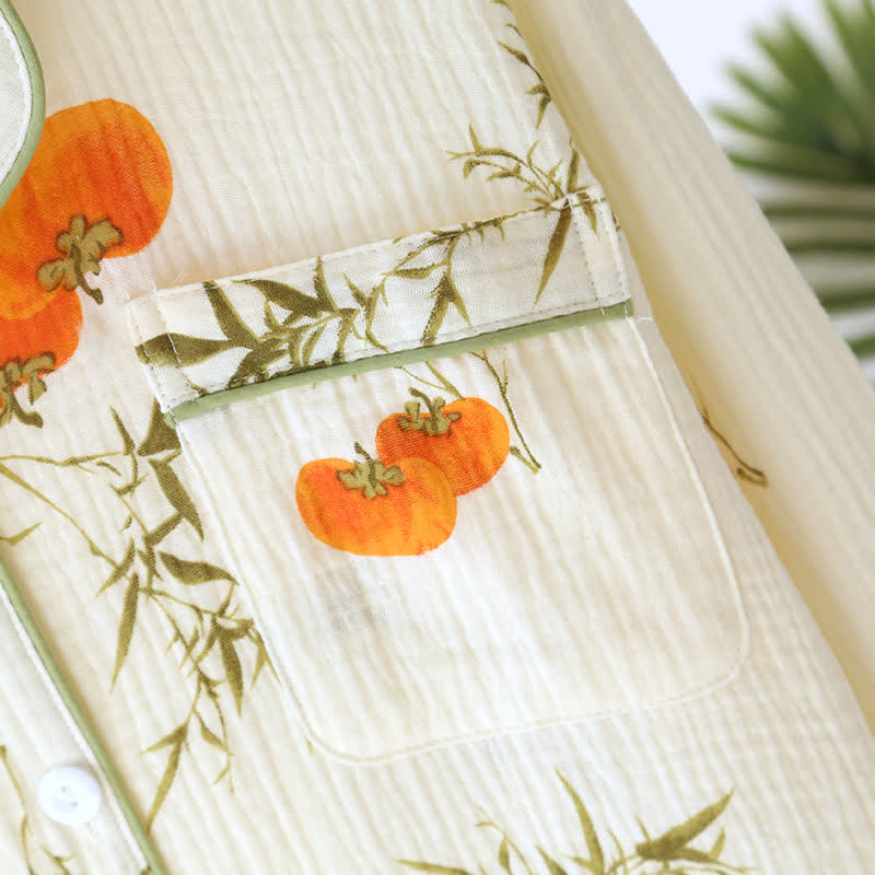 Cotton Gauze Rural Persimmon Loungewear Set - image 4
