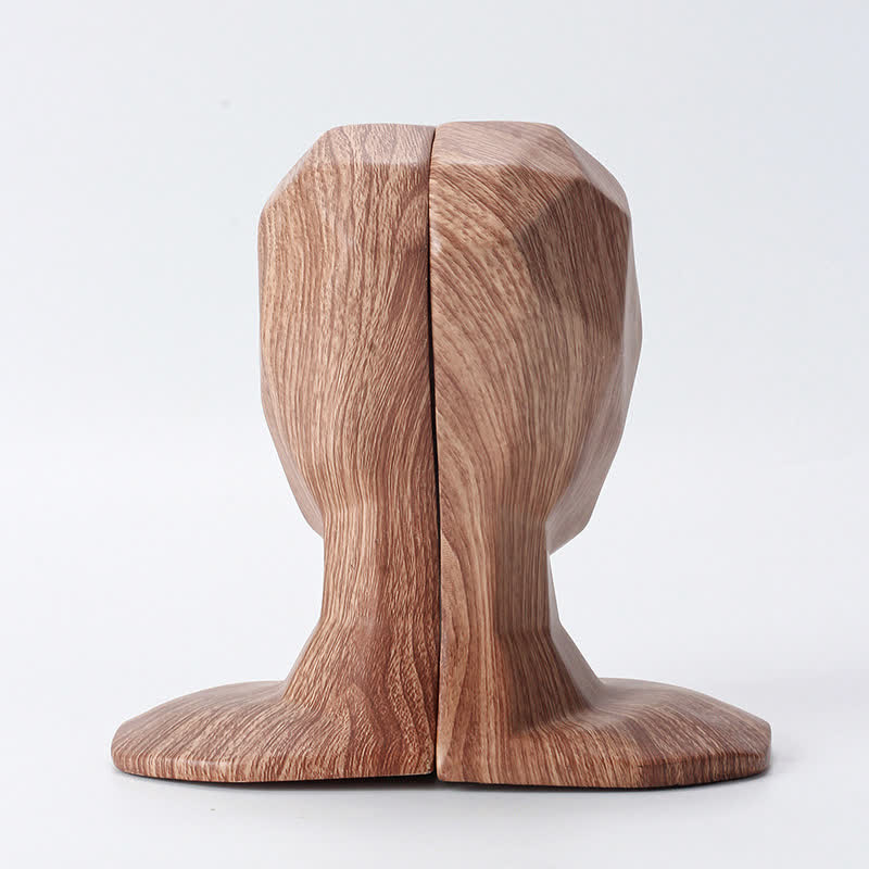 Human Head Sculpture Bookend Furniture Decoration - image 2