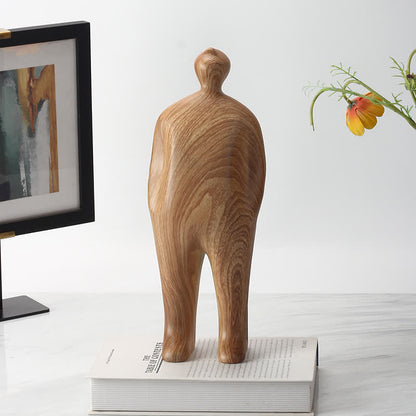Wood Grain Figure Creative Decoration Ornament - 8.27" H - image 0