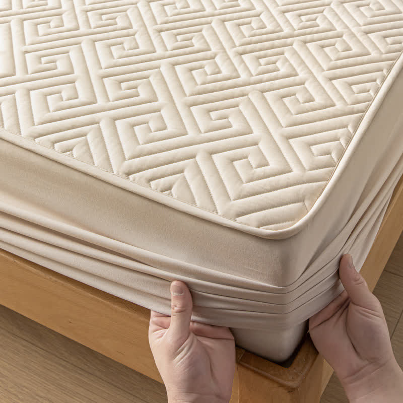 Waterproof Thickened  Simple Style Fitted Sheet - image 5