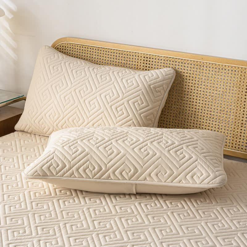 Waterproof Thickened  Simple Style Fitted Sheet - image 4