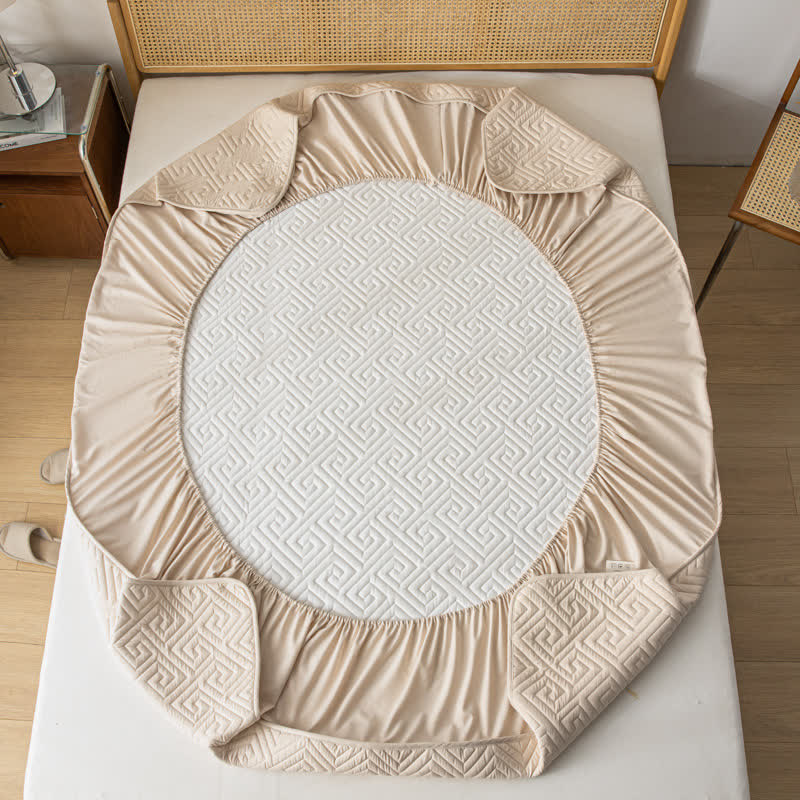 Waterproof Thickened  Simple Style Fitted Sheet - image 3