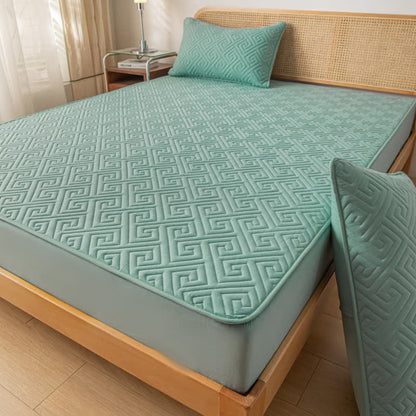 Waterproof Thickened  Simple Style Fitted Sheet - image 9