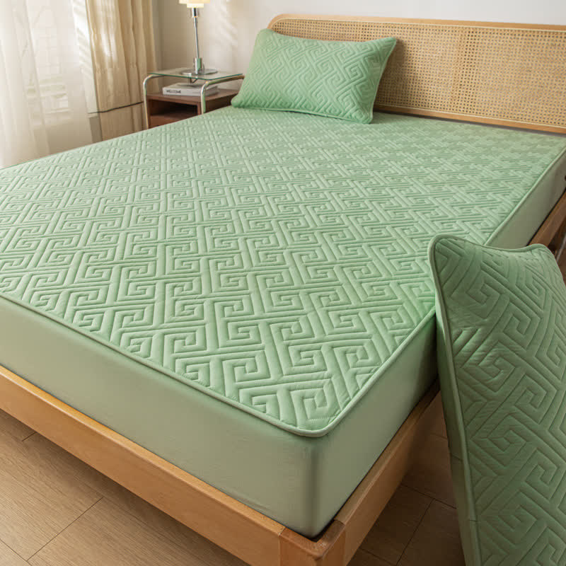 Waterproof Thickened  Simple Style Fitted Sheet - image 7