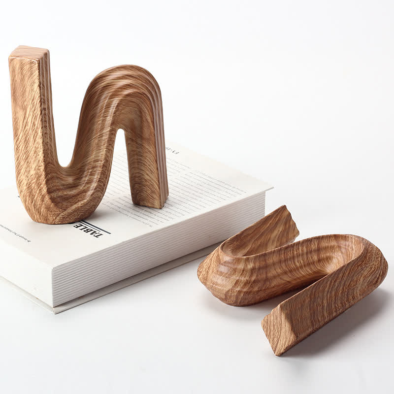 Minimalist Letter " N" Wood Grain Home Decoration - image 0