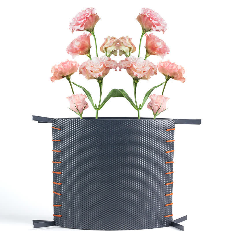 Creative Leather Stitching Flat Vase - image 1