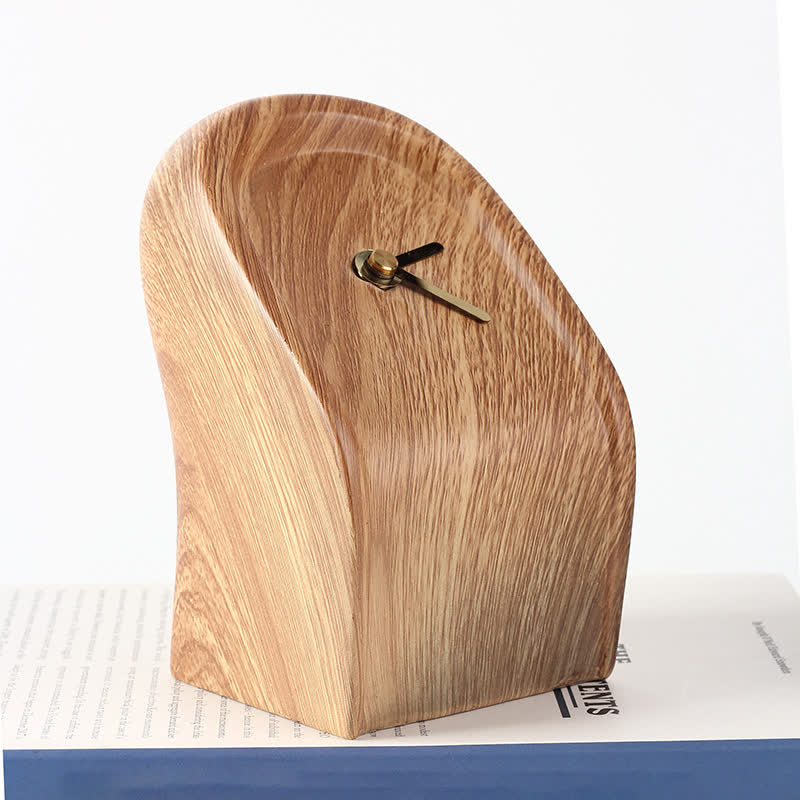 Creative Wood Grain Clock Ornament - B: 3.94"W x 4.72"L x 6.3"H - image 3