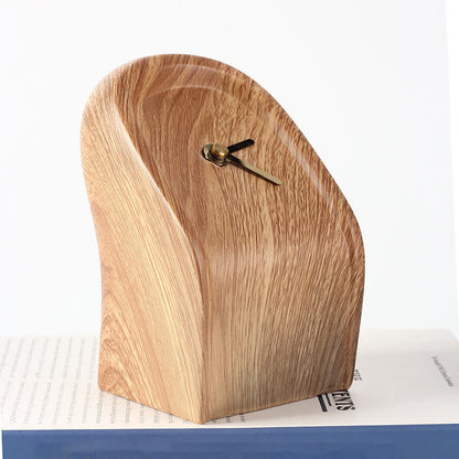 Creative Wood Grain Clock Ornament - B: 3.94"W x 4.72"L x 6.3"H - image 3