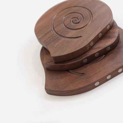Solid Wood Creative Snail Shape Coaster - image 5