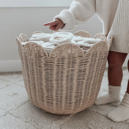 Simple Hand-woven Rattan Storage Basket - image 1