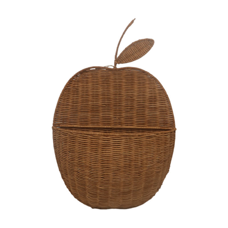 Rattan Woven Fruit Shaped Wall Basket - Apple - 13.39'' W X 20.08'' H - image 6