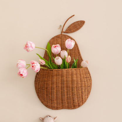 Rattan Woven Fruit Shaped Wall Basket - image 0