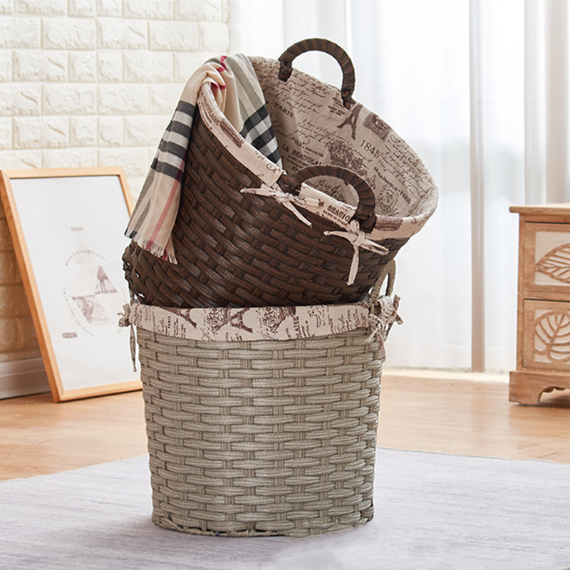Simple Style Rattan Laundry Basket - image 1