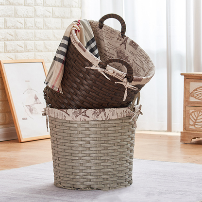 Simple Style Rattan Laundry Basket - image 1
