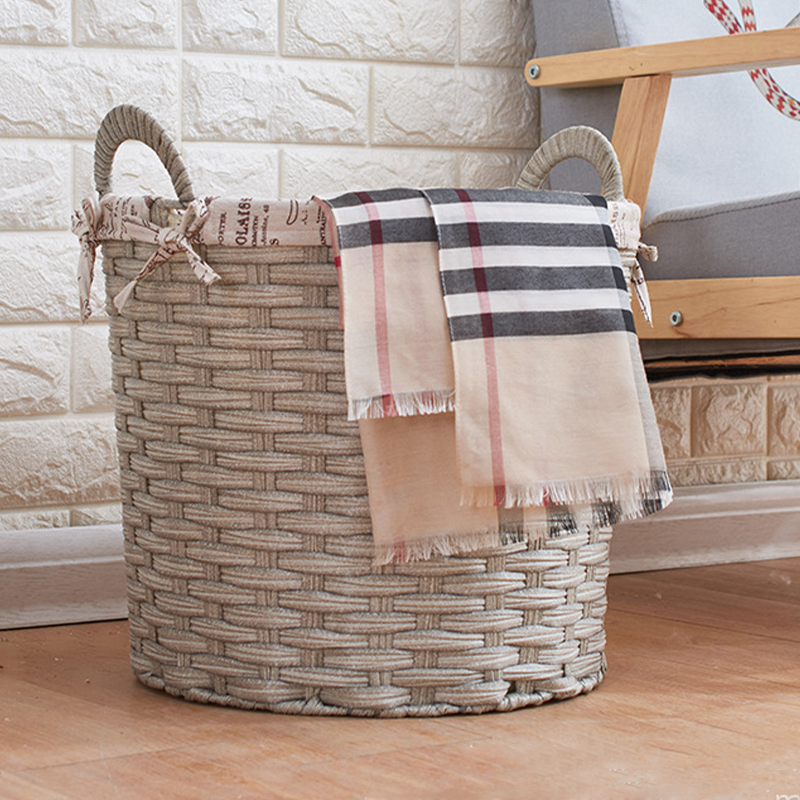 Simple Style Rattan Laundry Basket - image 3