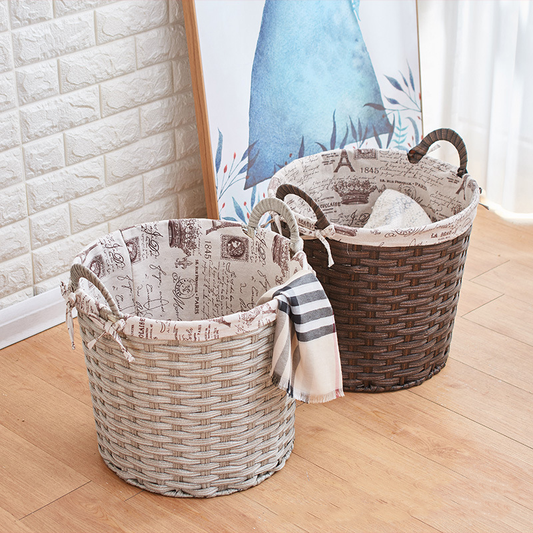 Simple Style Rattan Laundry Basket - image 0
