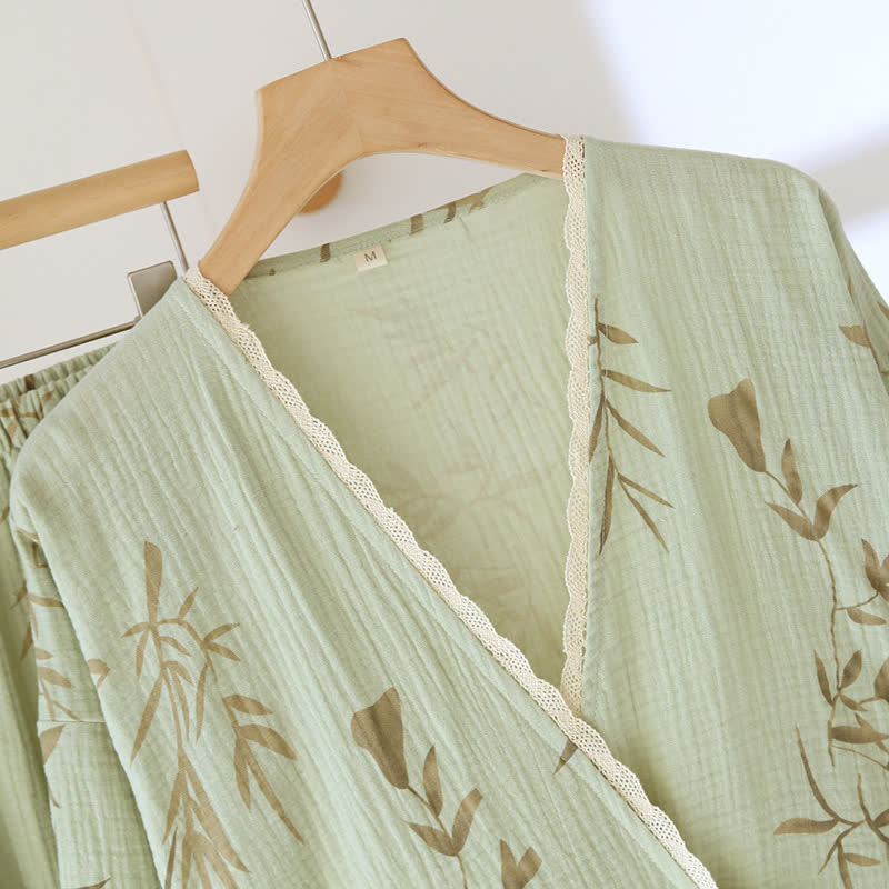 Cotton Gauze Rural Bamboo Nightwear Set - image 2