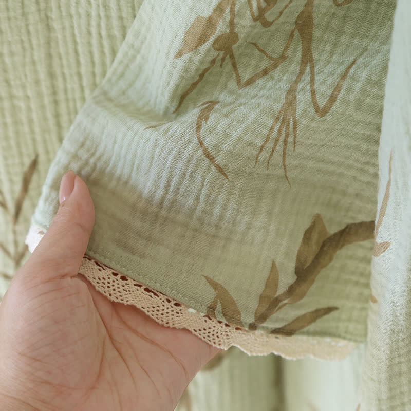 Cotton Gauze Rural Bamboo Nightwear Set - image 5