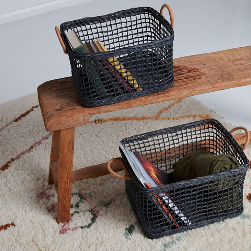  Rattan Woven Hollow Handle Storage Basket - image 6