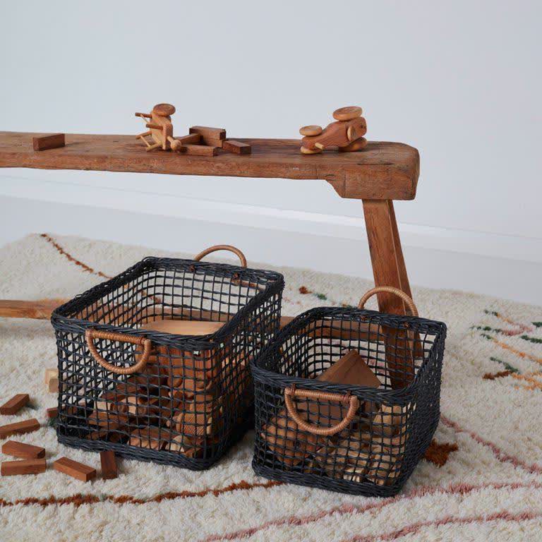  Rattan Woven Hollow Handle Storage Basket - image 7