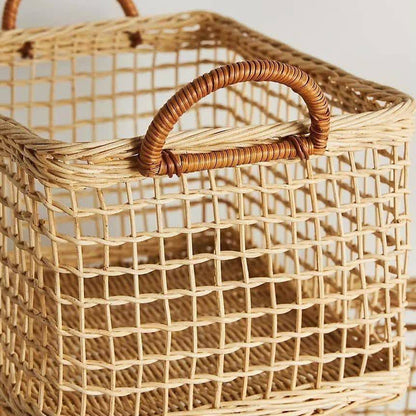  Rattan Woven Hollow Handle Storage Basket - image 4