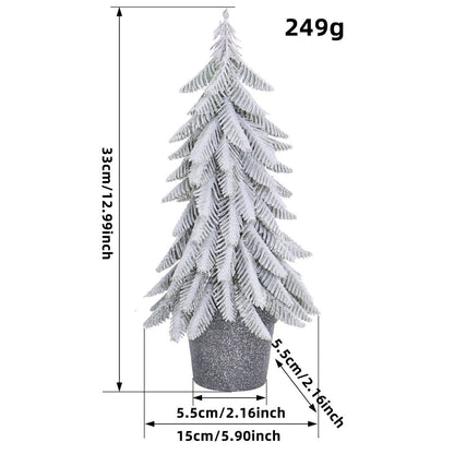 Snow Christmas Tree Potted Home Decoration  - 3PCS - 12.99"H - image 4