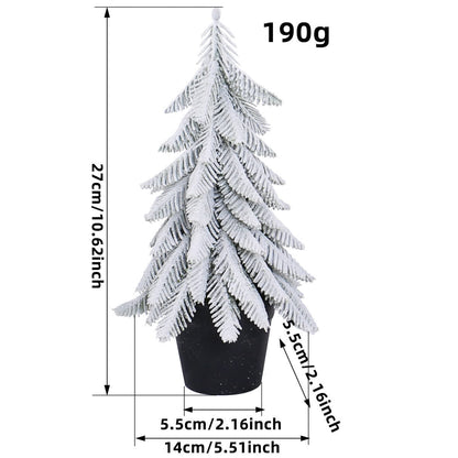 Snow Christmas Tree Potted Home Decoration  - 3PCS - 10.62"H - image 3