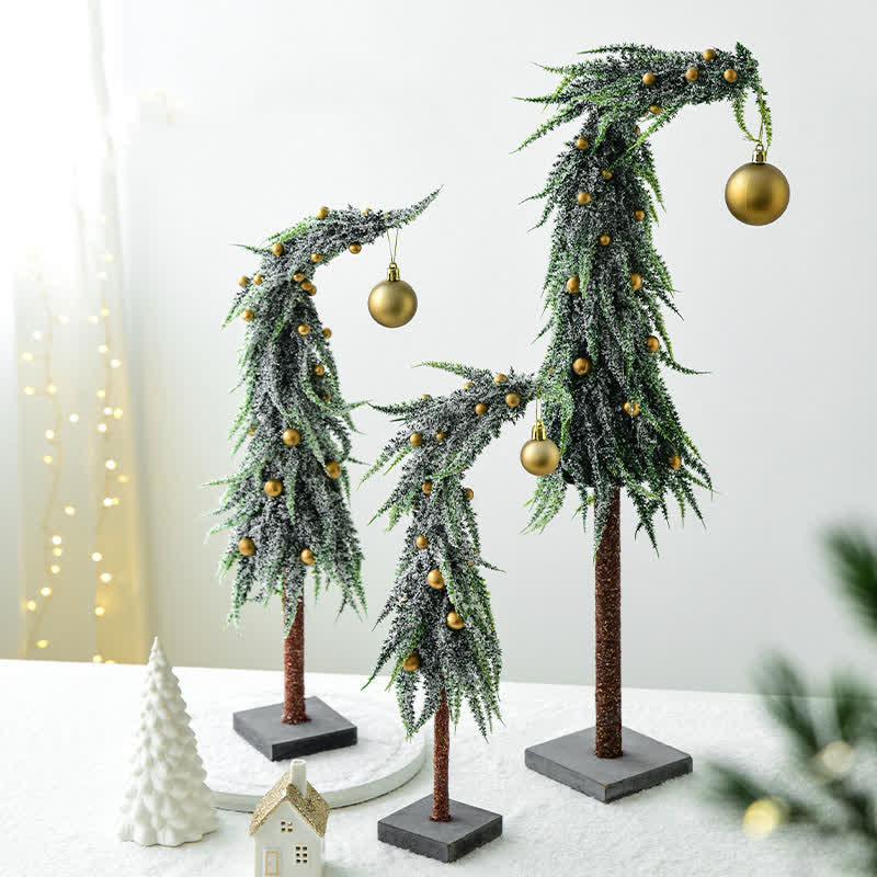 Crooked Neck Christmas Desktop Ornament - Green & Yellow - 1PC - 14.17"H + 17.72"H - image 4
