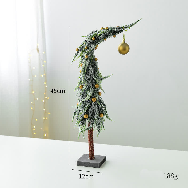 Crooked Neck Christmas Desktop Ornament - Green & Yellow - 2PCS - 17.72"H - image 6