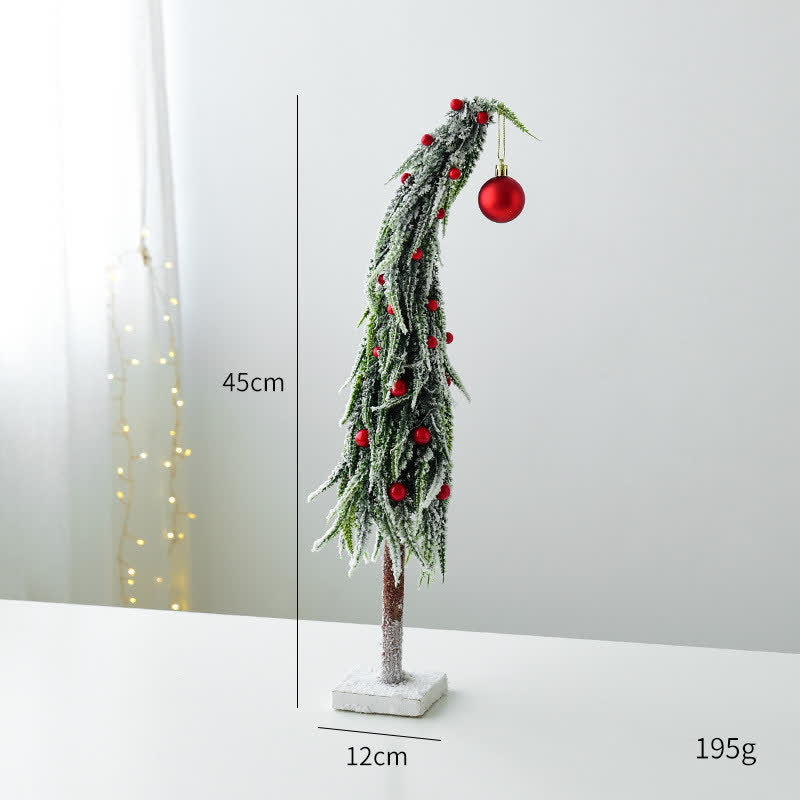Crooked Neck Christmas Desktop Ornament - White & Red - 2PCS - 17.72"H - image 3