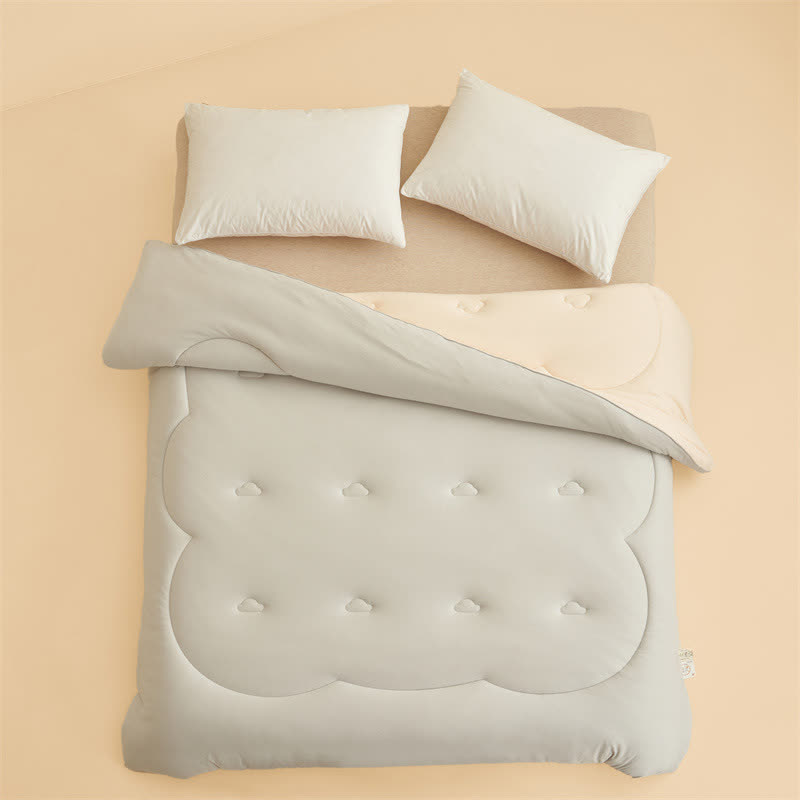 Simple Style Warm Fluffy Comforter - Light Gray - King - image 16