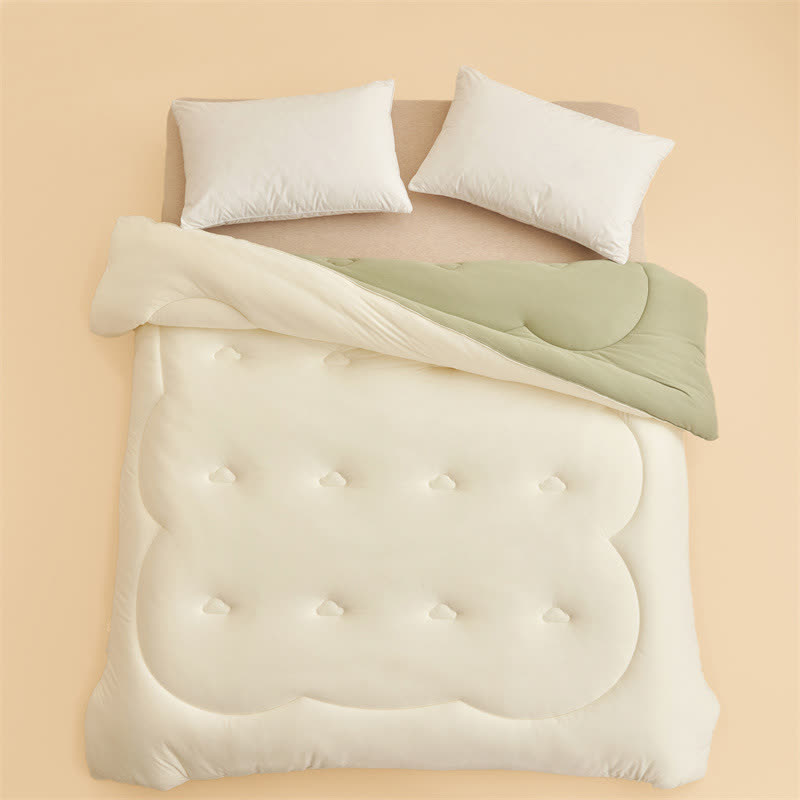 Simple Style Warm Fluffy Comforter - Off-white - King - image 14