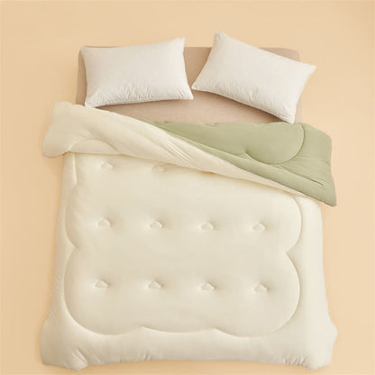 Simple Style Warm Fluffy Comforter - Off-white - King - image 14