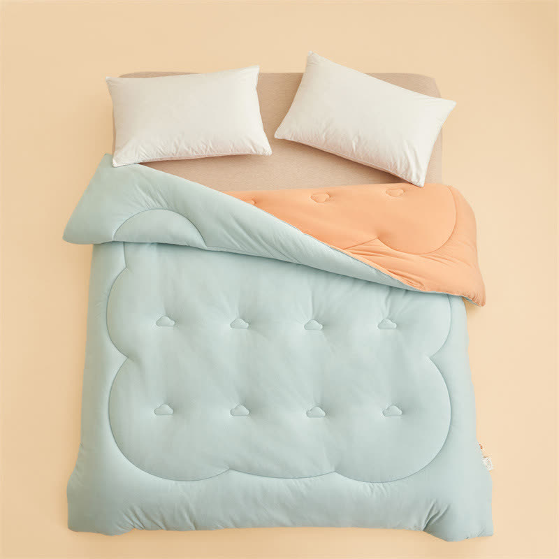 Simple Style Warm Fluffy Comforter - Light Blue - King - image 21