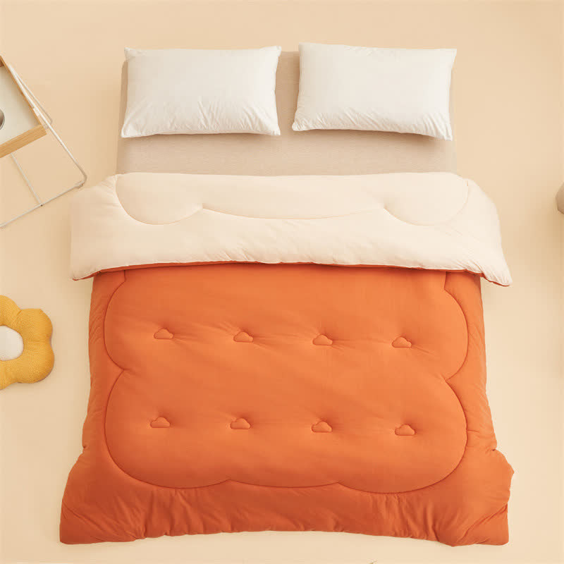 Simple Style Warm Fluffy Comforter - Caramel - King - image 4