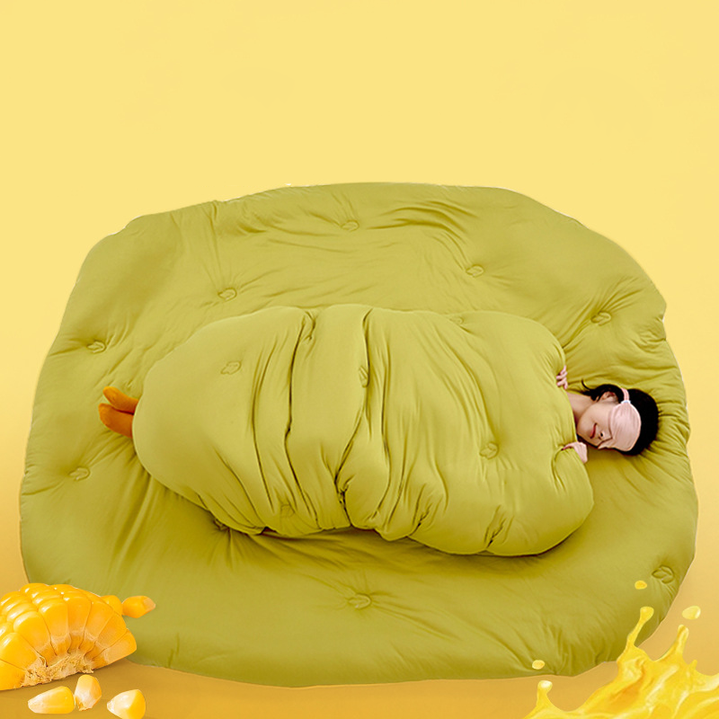 Solid Color Breathable Soft Comforter - Matcha Green & Pink - King - image 7