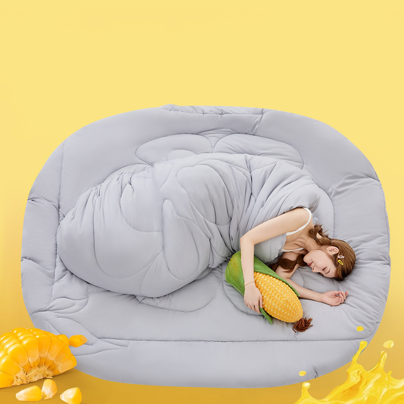 Solid Color Breathable Soft Comforter - Gray - King - image 24